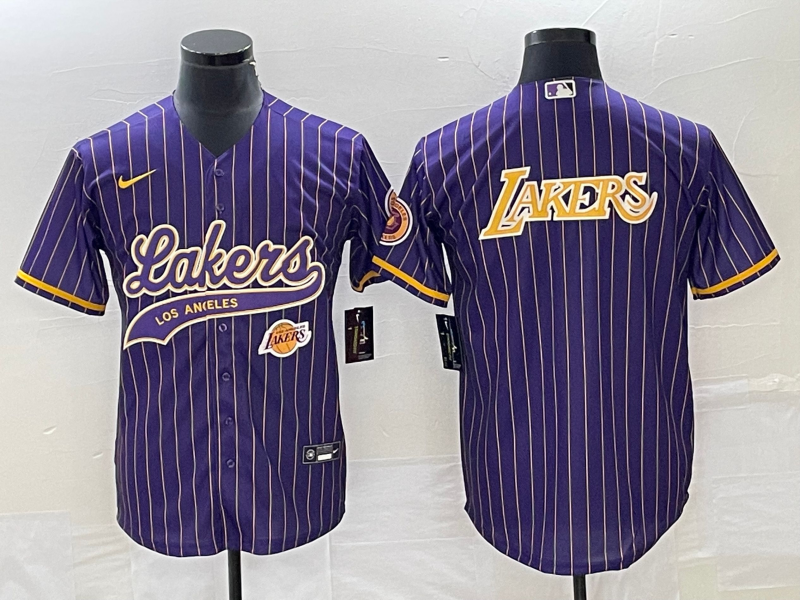 Nike 2023 Men Los Angeles Lakers Blank purple NBA Jersey style 5->los angeles lakers->NBA Jersey